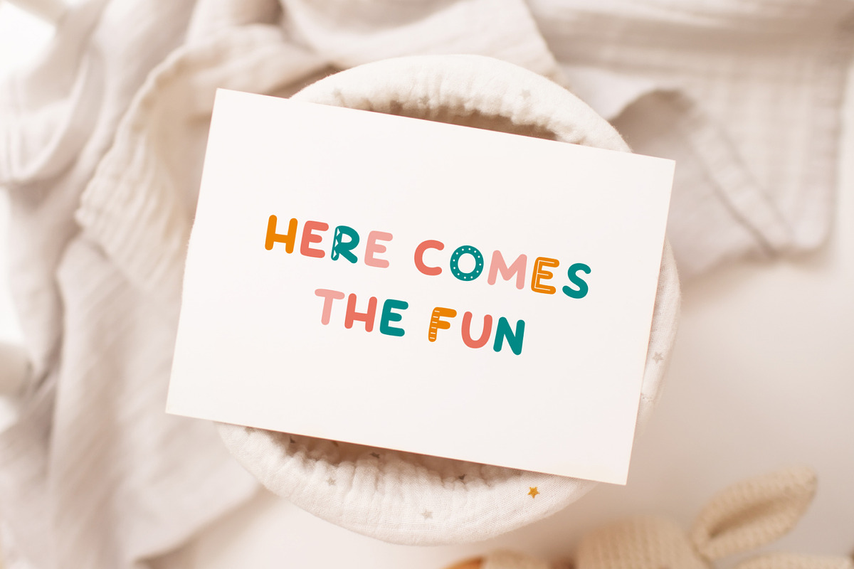 Hello Dino | Friendly font, a Sans Serif Font by JuliaVolkova (Photo 10 of 10)