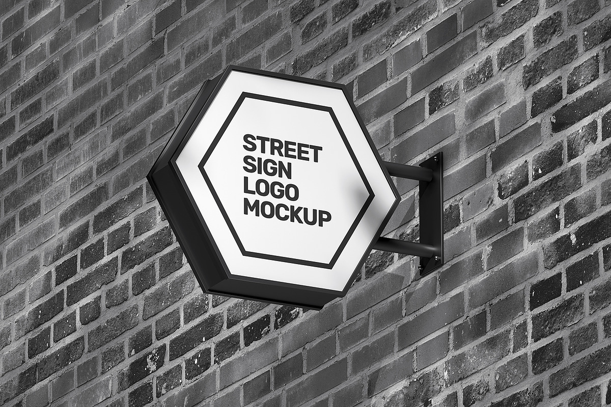 Street Sign Mockup (32 PSD Scenes), an Advertising Mockup by Traint (Photo 21 of 50)