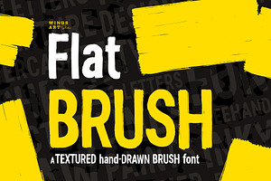 Flat Brush Font - Textured Type