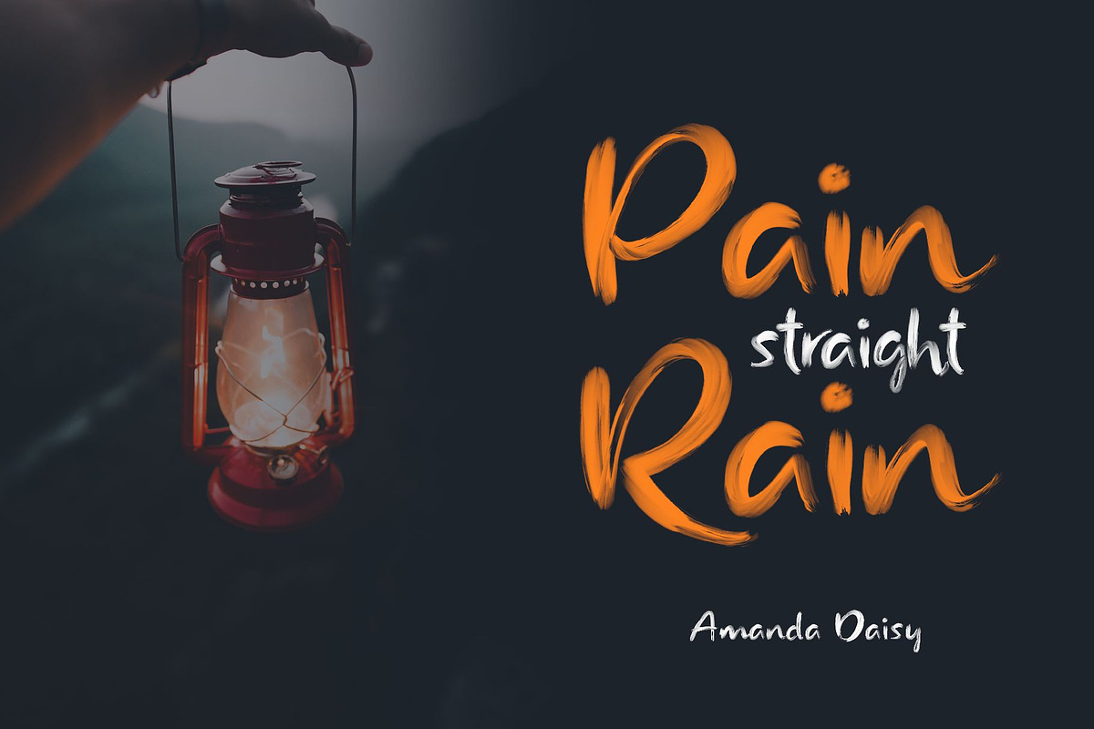 Rainly - Brush & SVG Font preview 3