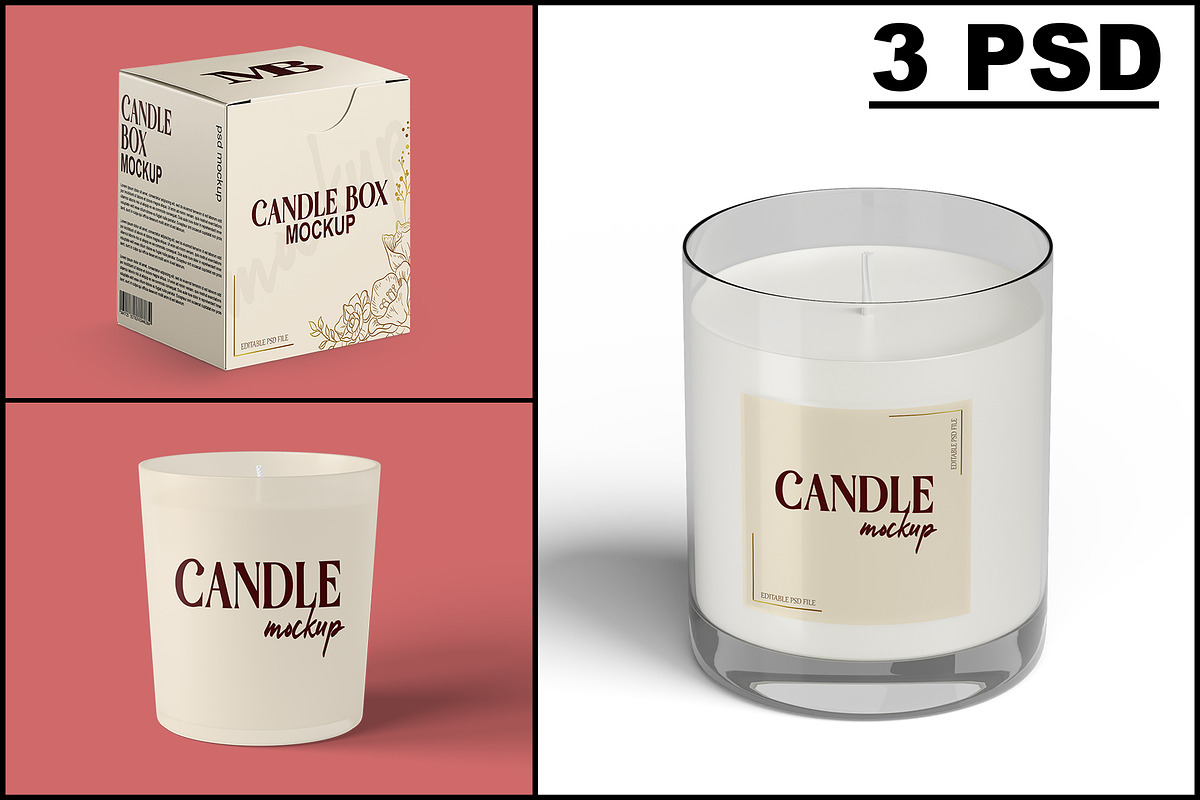 Candle Mockup, a Product Mockup by mockupbuys (Photo 1 of 8)