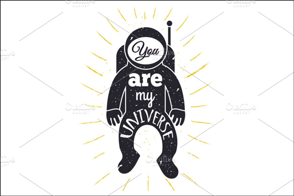 Typography vector space set, an Illustration by JULYMILKS | Creative Market