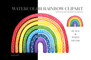 Watercolor rainbow clipart, an Object Graphic by Naty Art (Thumbnail 1 of 6)