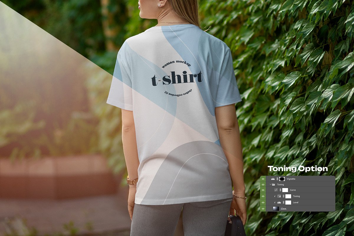 7 Mockups T-Shirt on a Girl Walking, a Shirt Mockup by Grow Design Craft Studio (Photo 7 of 8)