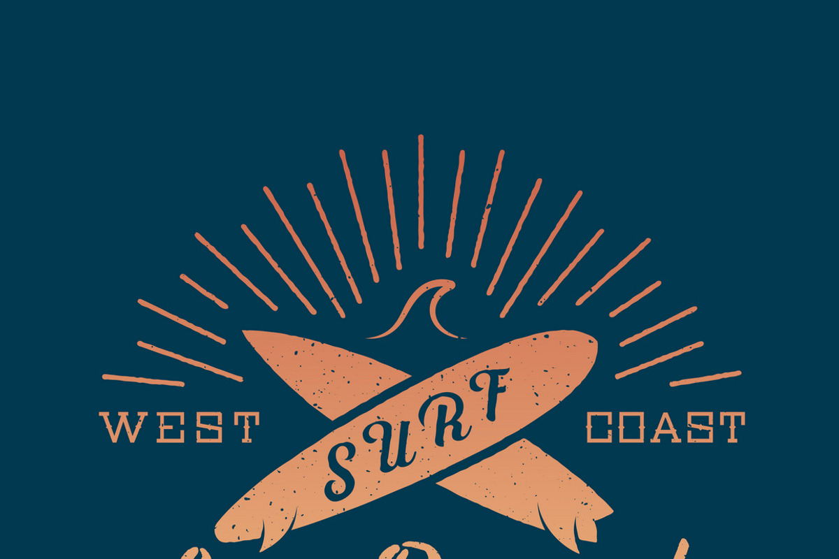 Vintage Surfing Labels/Logos Set, a Branding & Logo Template by Createvil (Photo 4 of 8)
