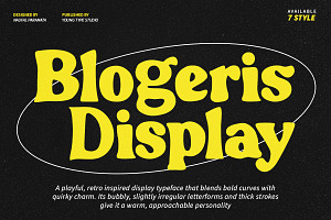 Blogeris Display, a Handwritten Font by Youngtype.Std