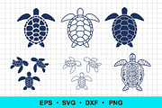 Sea Turtle Vector Clip Art, an Animal Illustration by Elena Nesterova (Thumbnail 1 of 2)