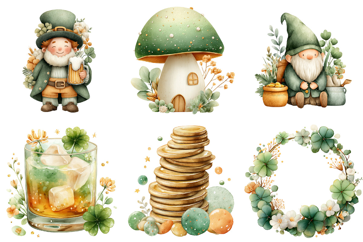 St. Patrick's Day Clipart, an Illustration by DreamCafeArt (Photo 6 of 8)