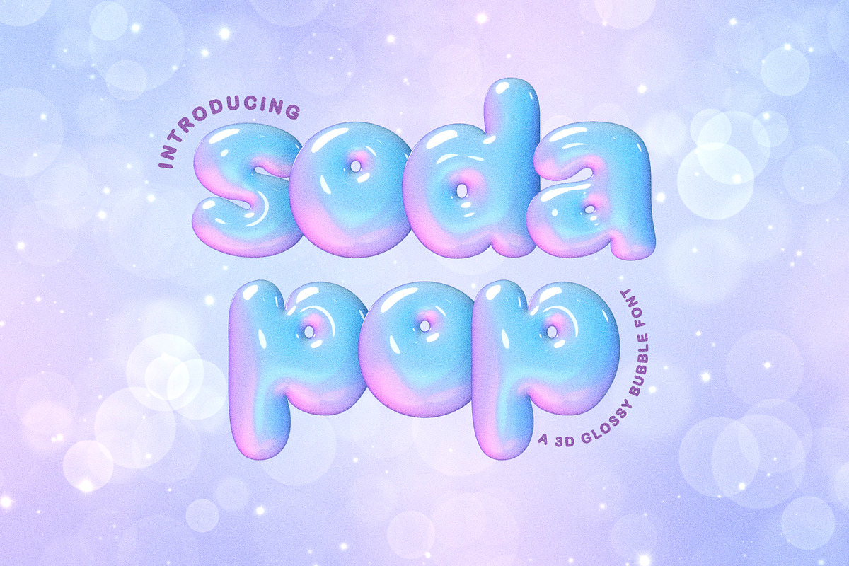 Soda Pop | 3D Bitmap Color Font, a Sans Serif Font by The Creative Bix (Photo 1 of 9)