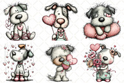 Quirky Valentine Dog Clipart, an Illustration by Black Bird Studio (Thumbnail 3 of 6)