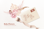 Boho Flowers Watercolour Collection, a Texture Illustration by Aquarellina (Thumbnail 12 of 15)
