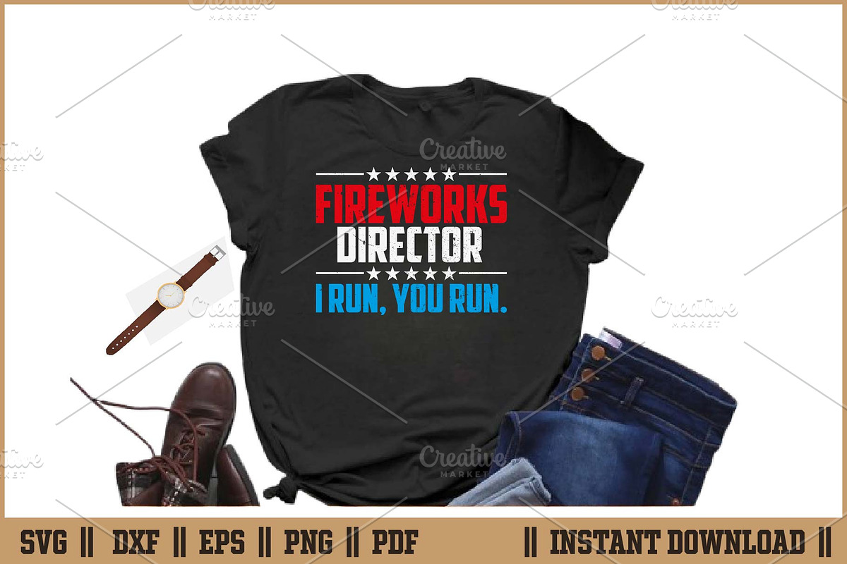 Fireworks Director I Run You Run SVG, an Illustration by Handy Arts Studio (Photo 2 of 3)