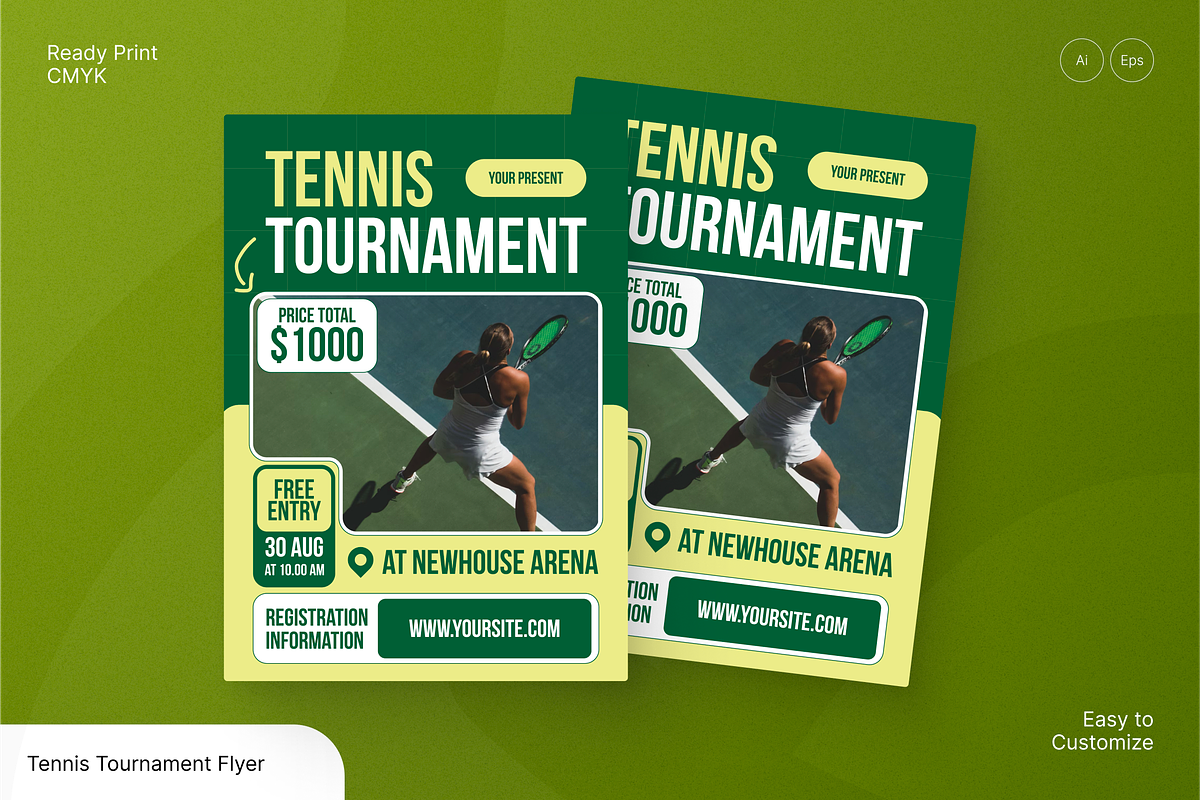 Tennis Tournament Flyer, a Flyer Template by Annora Studio (Photo 1 of 6)