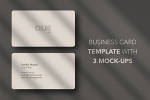 Business card Template & 3 Mock-up