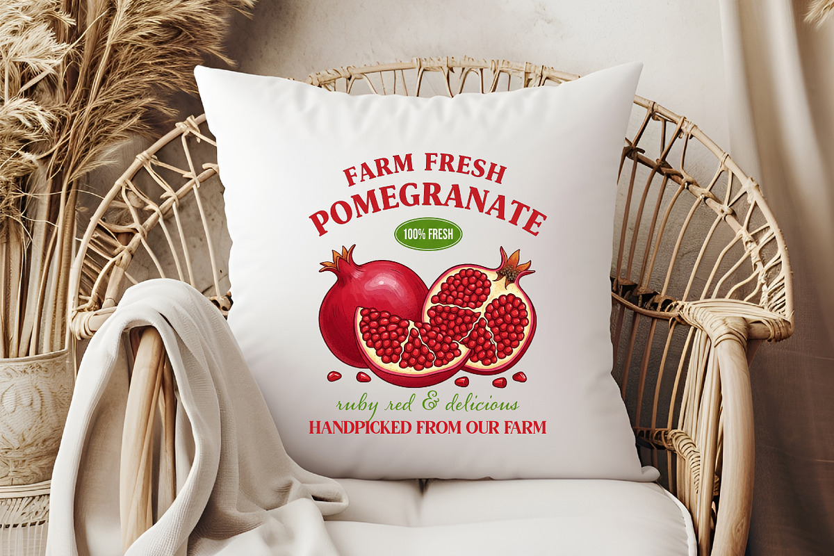 Farm Fresh Pomegranate Ruby Red PNG, an Illustration by Libby Wishes (Photo 5 of 6)