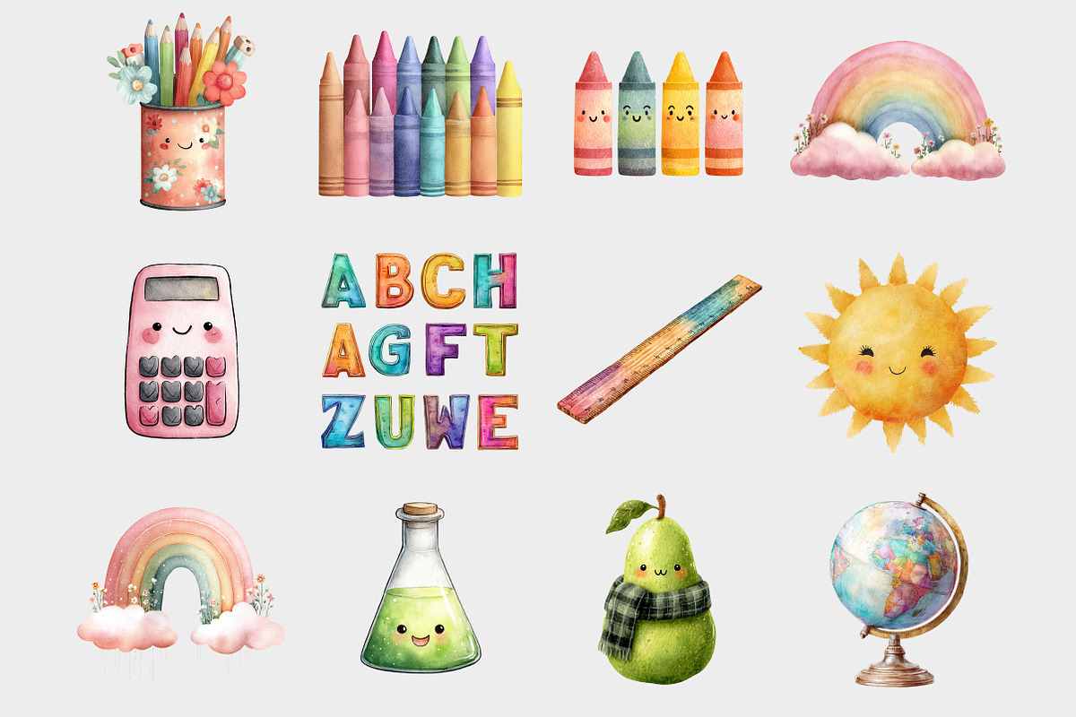 Back To School Clipart, a Seasonal Illustration by Design Market (Photo 3 of 5)