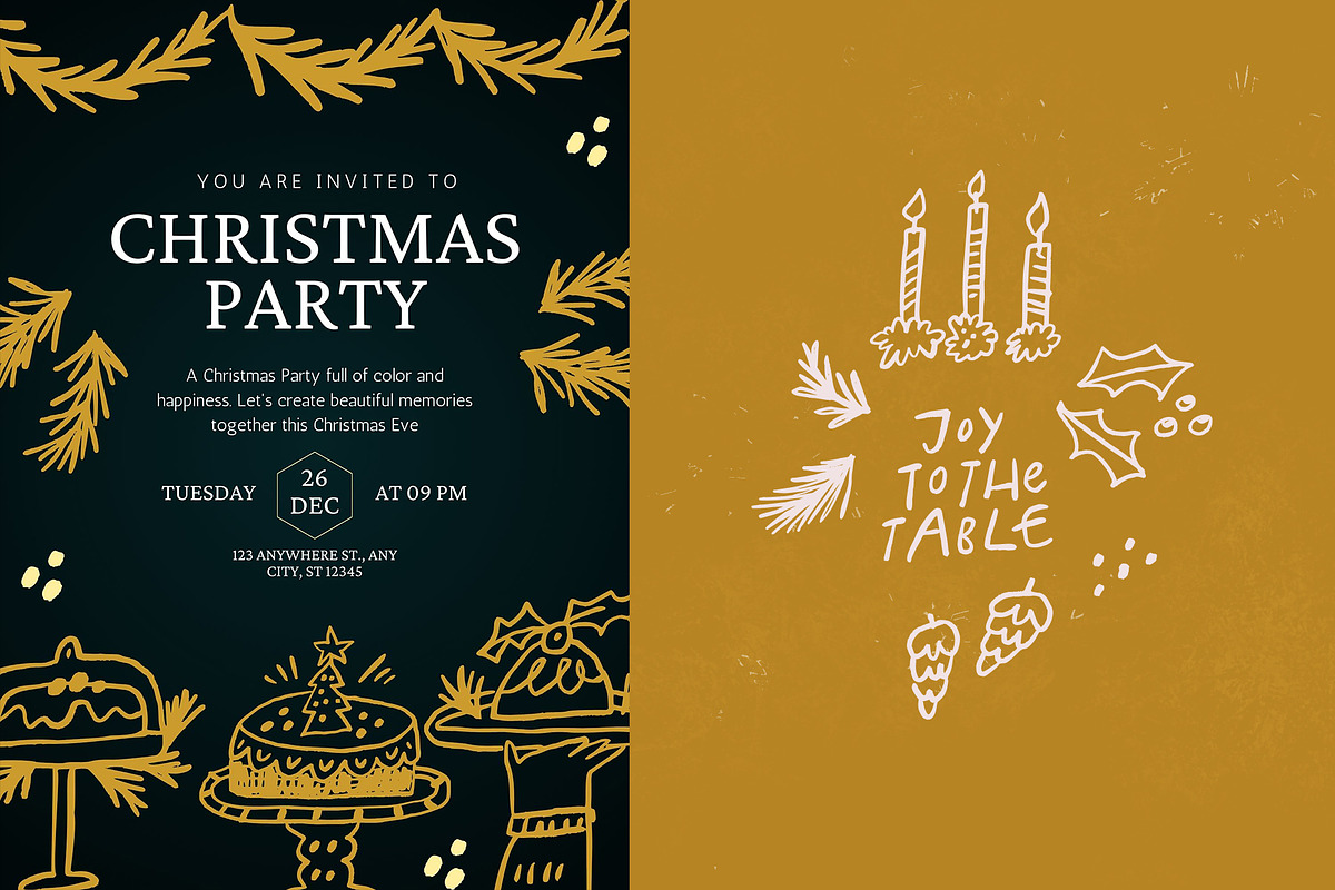Christmas Feast | Hand drawn clipart, a Seasonal Illustration by Favete Art (Photo 9 of 10)