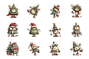 Artistic Funny Christmas Clipart, a Seasonal Illustration by Design Art (Thumbnail 2 of 4)