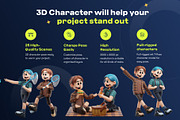 Friendship 3D Character, a Characters & Person 3D Model by orenjidesign (Thumbnail 2 of 8)