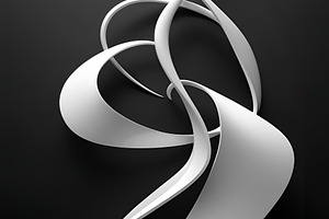 White abstract shape waves image, an Abstract Photo by ComfortQ
