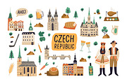 Czech Rebuplic landmarks set, a Food Illustration by Good Studio (Thumbnail 1 of 3)