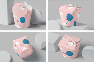 Chinese Food Packaging Box Mockups, a Packaging Mockup by megostudi0