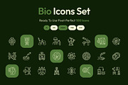 Bio Icons Art Set, an Outline Icon by Prosymbols (Thumbnail 1 of 8)