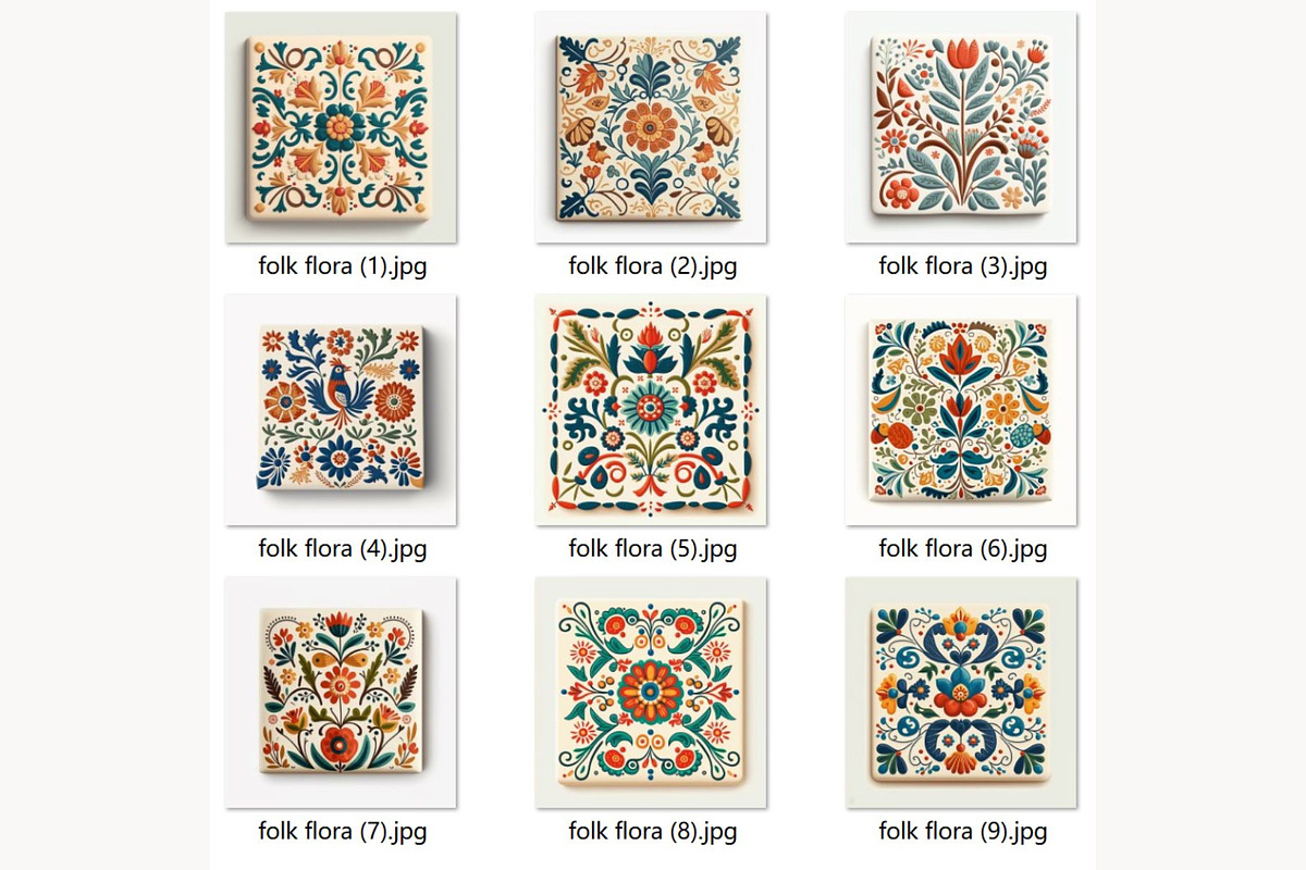 9 Folk Flower Pattern Illustration, a Decorative Illustration by ARTOZEN DIGITAL (Photo 11 of 11)