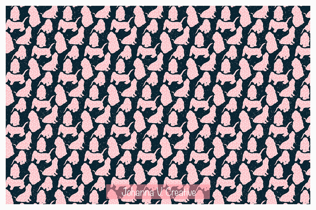 Cute Dog and Paw Print Patterns, an Illustration by Johanna V. Creative (Photo 4 of 4)