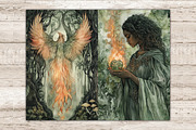 Green Witch Junk Journal Paper, a Person Illustration by GlamArtZhanna (Thumbnail 8 of 10)