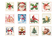 Christmas Postage Stamp Clipart, an Illustration by Design Market (Thumbnail 3 of 3)