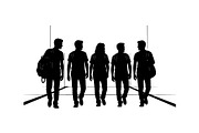 School Student Silhouette Icons, an Object Graphic by yasushie (Thumbnail 4 of 7)