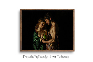 Adam & Eve with Forbidden Fruit Art, a Person Photo by PrintablesByFranklyn