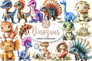 Watercolor Paleontology Dinosaur png, an Illustration by Watercolor design (Thumbnail 1 of 5)