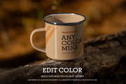 8 Enamel Metal Mug Mockups,Outdoor, a Cups & Container Mockup by Grow Design Craft Studio (Thumbnail 2 of 6)