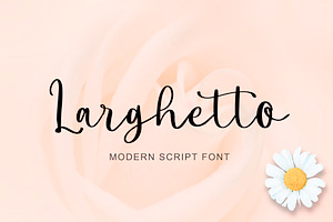 Larghetto | Handwritten Script Font