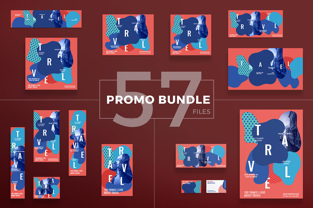 Promo Bundle | Travel, a Poster Template by Amber Graphics
