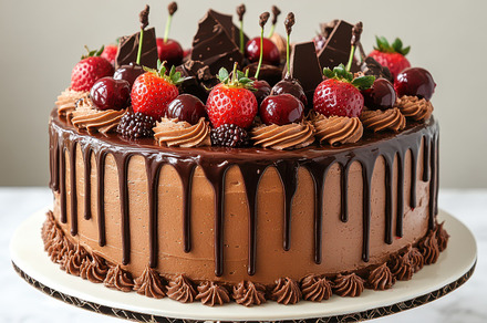 Delicious Chocolate Cake Topped with, a Background Photo by Pixeness