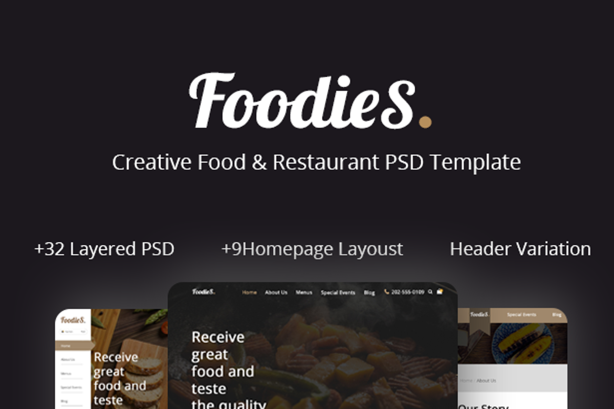 Foodies-Food&Restaurant PSD Template, a Websites & App Template by temRam (Photo 2 of 33)