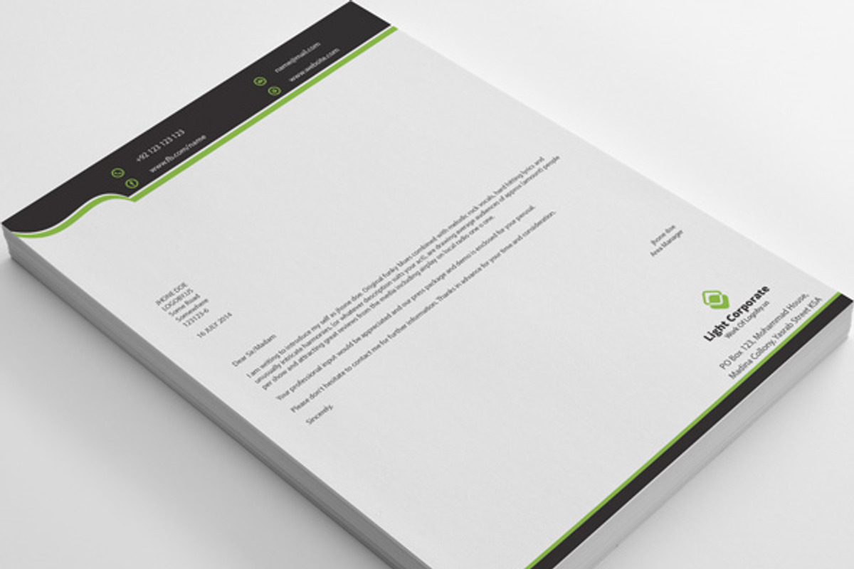 Letterheads, a Stationery Template by shujaktk (Photo 2 of 5)
