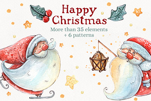 Happy Christmas set +6 patterns