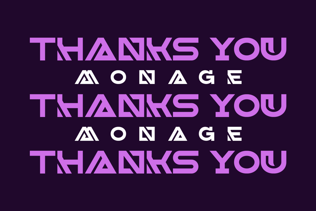 Monage - A Modern Futuristic Font, a Sans Serif Font by Marvadesign (Photo 5 of 5)