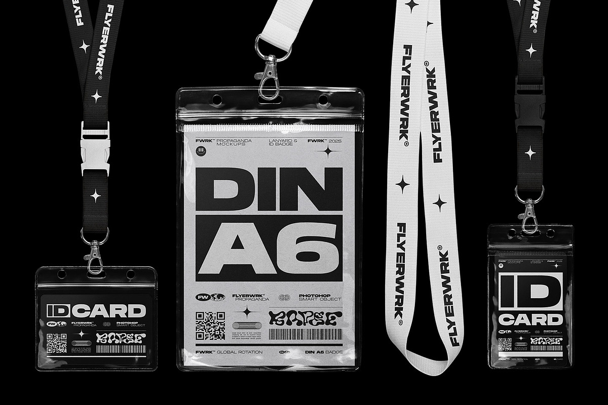 Authentic Lanyard & ID Badge Mockup, a Mockup by FLYERWRK (Photo 1 of 8)