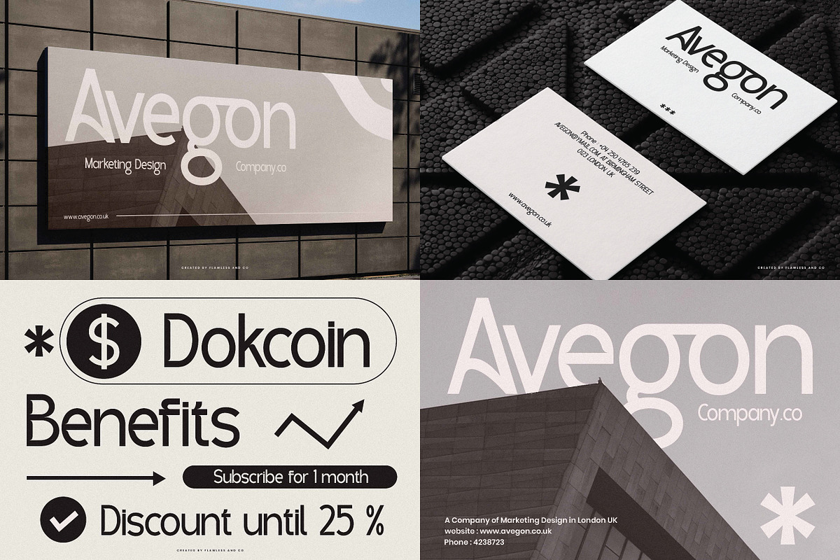 Modern Corporate Font Bundle, a Sans Serif Font by Flawless And Co (Photo 11 of 11)