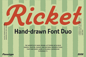 Ricket - Handdrawn font duo