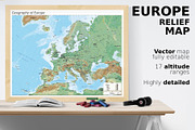 Shaded Relief Map of Europe, an Education Illustration by Cartorical (Thumbnail 2 of 8)
