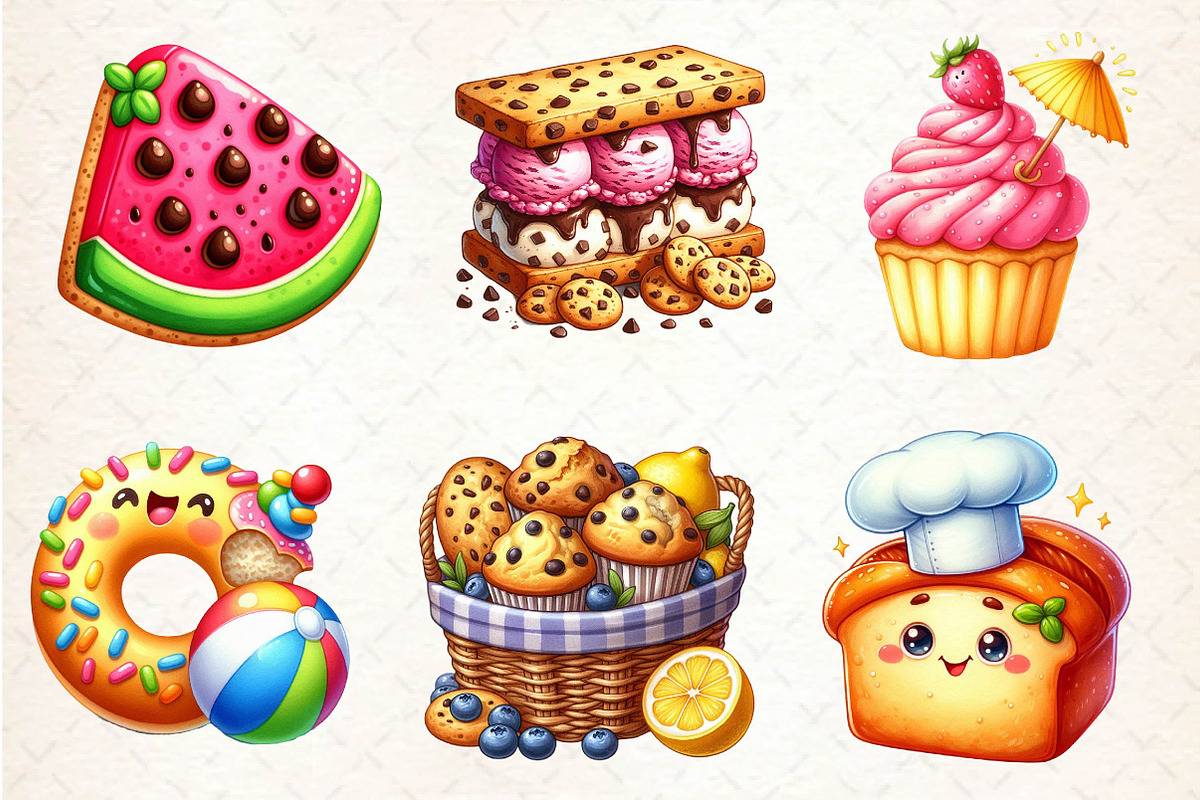 Summer Baking Clipart, an Illustration by Dream Creation (Photo 3 of 5)