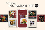 Restaurant Instagram Kit | Canva, a Social Media Template by Rose & Co. (Thumbnail 1 of 9)