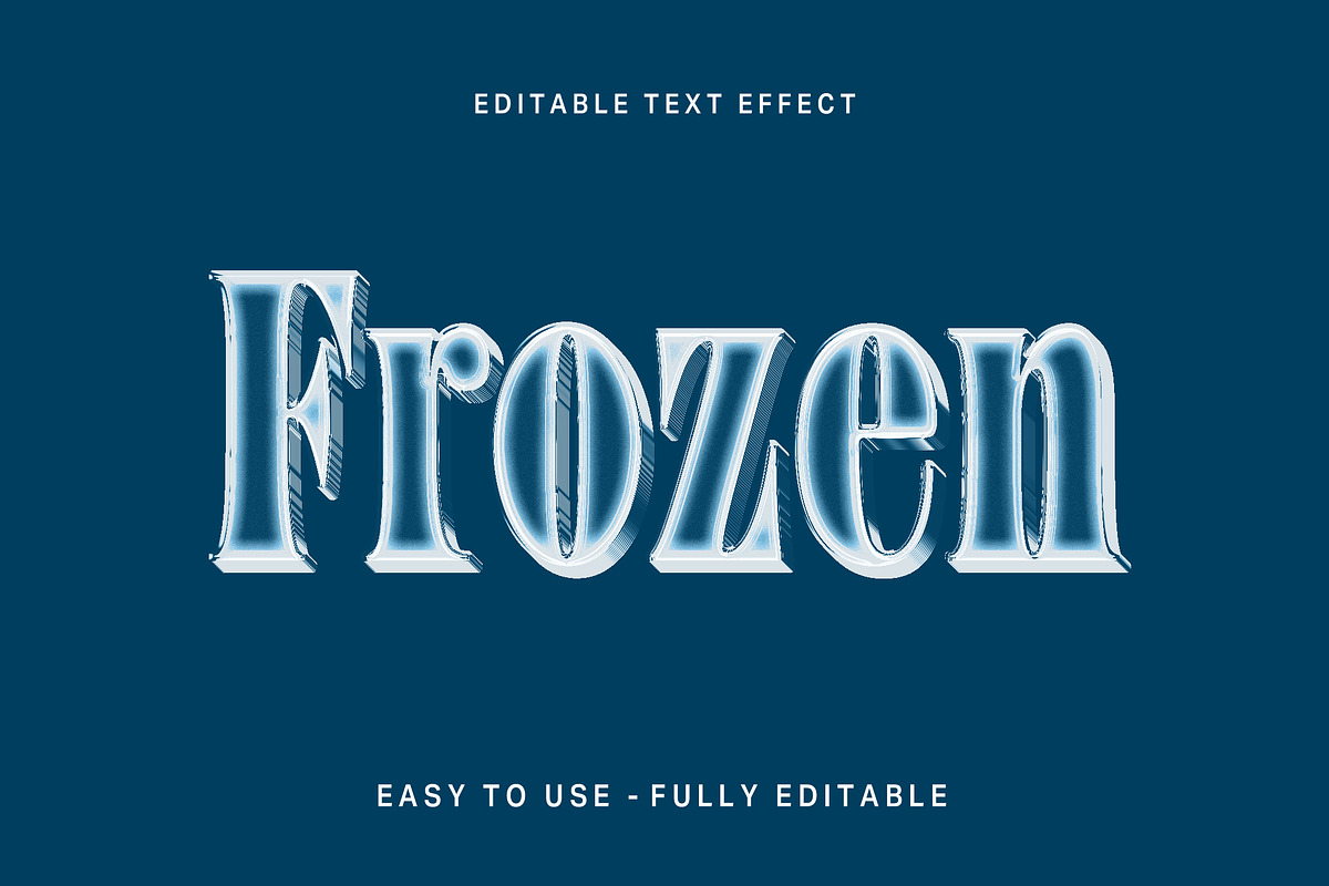 Frozen Ice 3D Text Effect