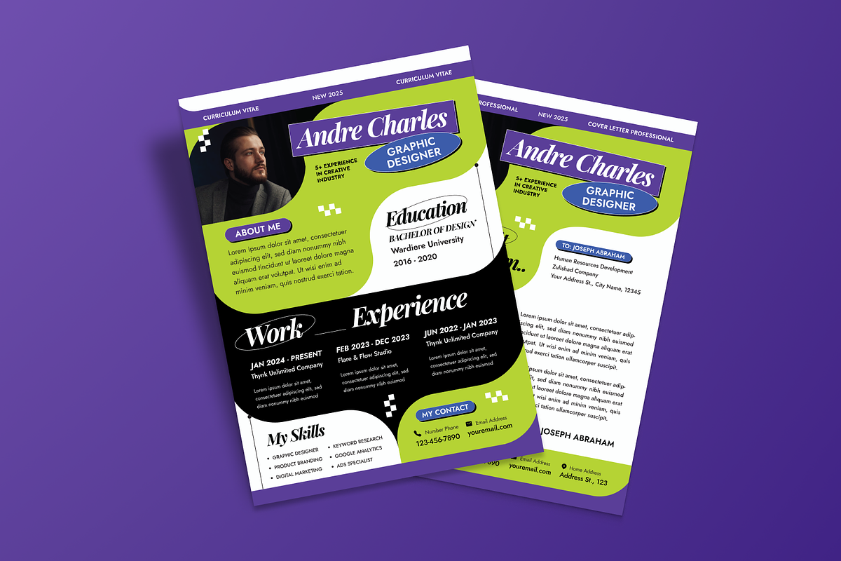 Dynamic Profile Creative CV Resume, a Resume Template by MMPixelCraft (Photo 4 of 6)